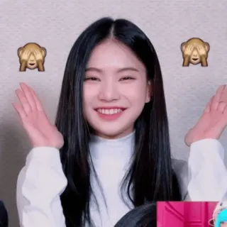 🔮 6c3290d8 woman, smile, hide, eyes, girl, emoji whatsapp sticker