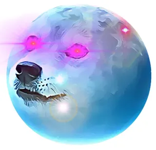 ☺️ 2728b360 หมา, มีม, ตลก, อินเทอร์เน็ต, สัตว์, โดจ, เลเซอร์อาย telegram sticker