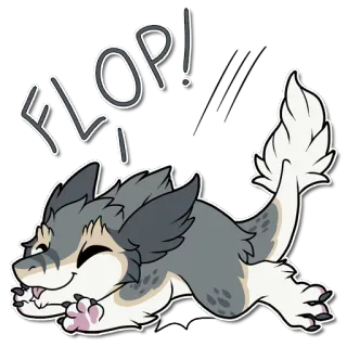 🧀 2c2b3ec4 FLOP! động vật, dễ thương, nằm ườn, nằm, cá mập whatsapp sticker