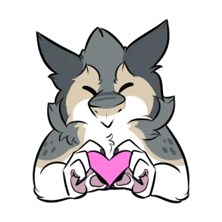 ❤️ 9ba80c36 chó, chó con, trái tim, tình yêu, dễ thương, động vật, hoạt hình whatsapp sticker