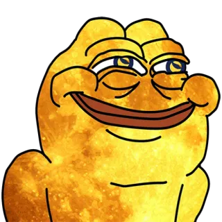😊 32bd5ece Pepe the Frog Meme, Internetmeme, Pepe, Kikker, Gouden telegram sticker