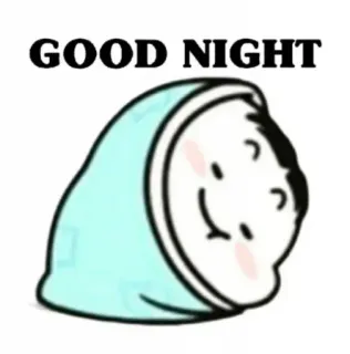 😴 65389281 GOOD NIGHT good night, sleep, baby, cute, cartoon telegram sticker