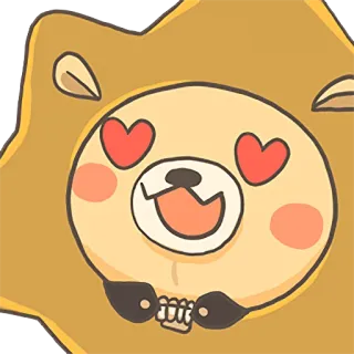 ❤️ 31b5602d cute, bear, love, hearts, cartoon, adorable, emoji telegram sticker