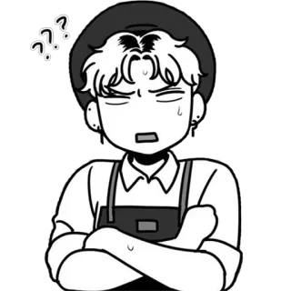 ⁉️ 183d98dd ??? cartoon, question, confused, anime, manga, character telegram sticker