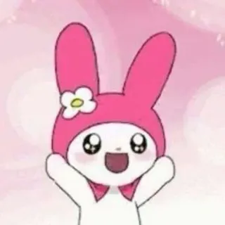 🤩 f906794f My Melody 我的旋律, 三丽鸥, 可爱, 卡哇伊, 动漫, 兔子, 粉色 telegram sticker
