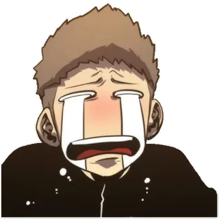 😭 f3a5dc5a плач, грусть, слезы, аниме, мультфильм, эмоция whatsapp sticker