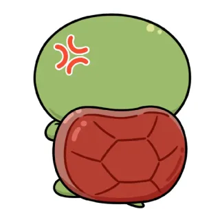 😎 b0d8eac9 schildpad, dier, cartoon, schattig, boos telegram sticker