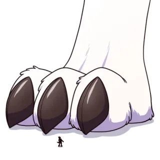 👣 30ee6c95 гигантский, лапа, стопа, мультик, монстр telegram sticker