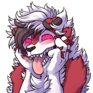 😻 42cfa877 Фурри, Животное, Собака, Мультфильм, Язык, Милый telegram sticker