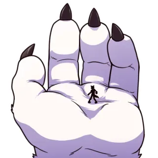 ✋ 87713ceb лапа, пушистый, рука, монстр, гигант, когти telegram sticker