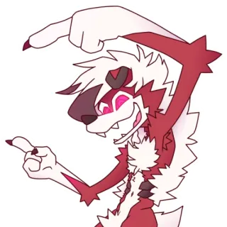 🤘 aaa3bab7 Lycanroc Pokemon покемон, лугарук, аниме, мультфильм, монстр telegram sticker