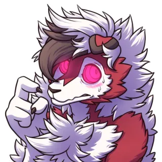 😳 d6bd82e6 Фурри, Аниме, Мультфильм, Собака, Фэнтези telegram sticker