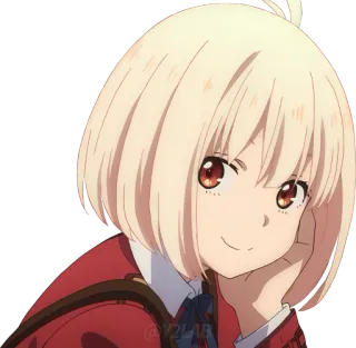 😊 85fa61df anime, girl, cute, smile, portrait telegram sticker