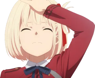 🤦‍♀ d5989514 anime, confused, frustrated, girl, blonde hair telegram sticker