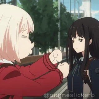 🤡 1e0d3080 animestickerb anime, sticker, japans, meisjes, cartoon, school, rugzak telegram sticker