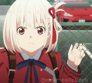 😩 2189d418 animestickerb Anime meisje, Uniform, Schoolmeisje, Rood, Das, Leuk, Cartoon, Anime telegram sticker