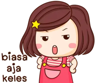 😤 31b53ef1 biasa aja keles Cartoon, Mädchen, Genervt, Ausdruck, Sticker telegram sticker