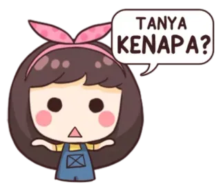 😲 c6dfc94d TANYA
KENAPA? Cartoon, Frage, Mädchen, süß, Ausdruck, fragen telegram sticker