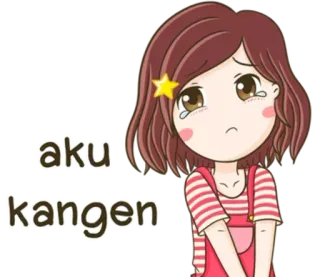 🥺 f3535d41 aku kangen Anime Mädchen, Traurig, Vermisse dich, Cartoon, Süß telegram sticker