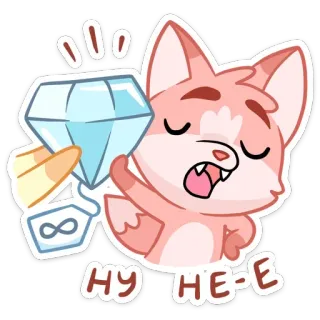 💎 36f87aa0 НУ НЕ-Е キツネ, ダイヤモンド, 漫画, 動物, 泣く, 可愛い telegram sticker