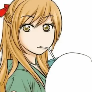 🍘 0e2a25fc аниме девушка, манга, персонаж, пьёт, портрет telegram sticker