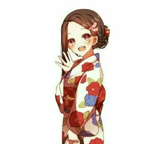 ⛓ 4a052e6f anime, girl, kimono, cartoon, illustration telegram sticker