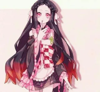 ⛓ 4fe6db31 Nezuko Kamado Demon Slayer anime, demon slayer, nezuko, manga, cute, girl, kawaii telegram sticker