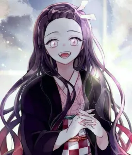 ⛓ b64b8f9c Nezuko Kamado Demon Slayer anime, demon, girl, Nezuko, Kamado, manga, cute telegram sticker