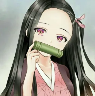 ⛓ c0d0fe7a Nezuko Kamado Demon Slayer anime, nezuko, demon slayer, manga, cute, girl telegram sticker