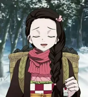 ⛓ c1df7646 Nezuko Kamado Demon Slayer anime, demon slayer, nezuko, nezuko kamado, cute, girl, manga telegram sticker