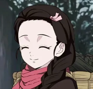 ⛓ e9244df9 Nezuko Kamado Demon Slayer anime, demon slayer, nezuko, kamado, cute, smiling telegram sticker