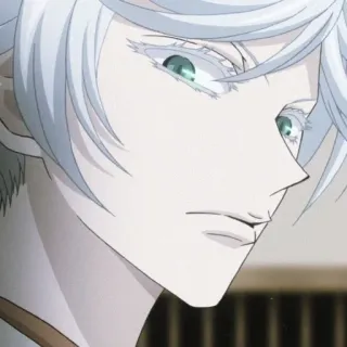 🤔 8ea6f41e Аниме, Белые волосы, Мужской, Персонаж, Искусство telegram sticker