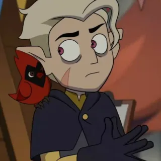 😅 85310690 Hunter The Owl House мультфильм, анимация, The Owl House, Хантер, Cardinal telegram sticker