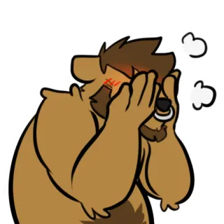 Furry bear telegram stickers