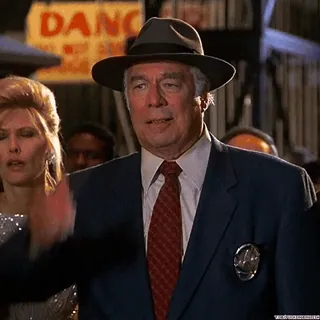 😐 01e2145b Mann, Detektiv, Hut, Anzug, Winken whatsapp sticker