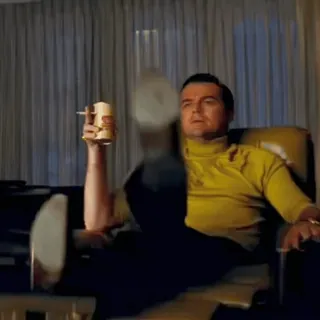 👈 5febd621 Rick Dalton Once Upon a Time in Hollywood Film, Leonardo DiCaprio, Rauchen, Schauspieler whatsapp sticker