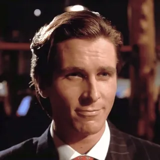 😌 6198b10f Patrick Bateman American Psycho Psychopath, Serienmörder, Reich, Anzug, Geschäftsmann whatsapp sticker