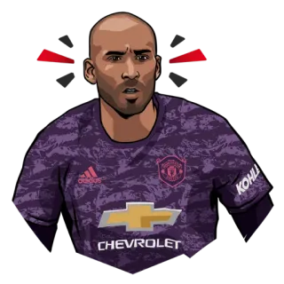 😲 4146f3de fútbol, fútbol, Manchester United, Premier League, atleta, portero telegram sticker