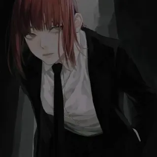 🔗 121ad90f Makima Chainsaw Man 애니메이션, 만화, 마키마, 체인소 맨, 소설 telegram sticker