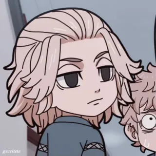 😐 673f60ff Manjiro Sano Tokyo Revengers Anime, Kreskówka, Manga, Postać, Tokyo Revengers, Manjiro Sano, Mickey telegram sticker