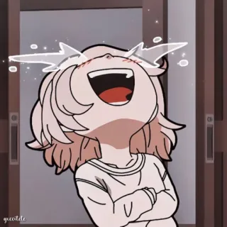 💧 d4e05c5e anime, kreskówka, płacz, śmiech, szczęśliwy, dziewczyna, emocje telegram sticker