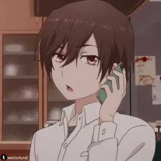 ✨ 4cdb9792 Anime, Garçon, Téléphone, Dessin animé, Manga whatsapp sticker