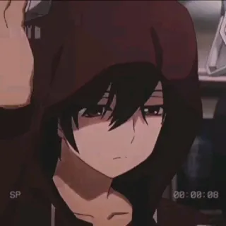 ✨ 50fb2207 Anime, Hoodie, Ado, Jeune, Portrait, Dessin animé whatsapp sticker