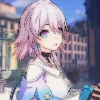 💌 0982dc8c 动漫女孩, 粉色头发, 卡通, 可爱, 动漫, 数字艺术 telegram sticker