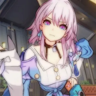 💌 23f63f4c 动漫, 女孩, 紫色头发, 可爱 telegram sticker