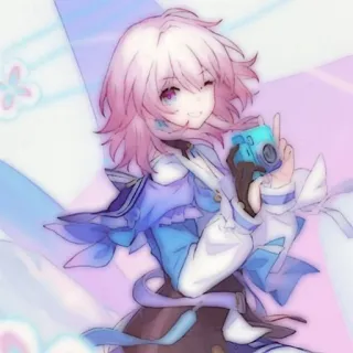 💌 c3411f20 动漫女孩, 数字艺术, 粉彩色, 相机, 可爱 telegram sticker