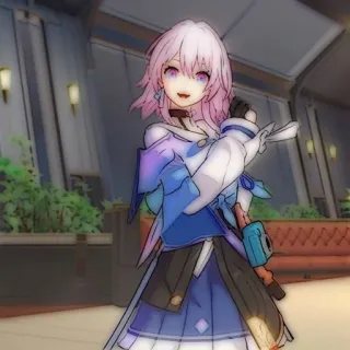 💌 f830a88b 动漫女孩, 粉色头发, 数字艺术, 角色, 女性, 卡通, 动漫 telegram sticker