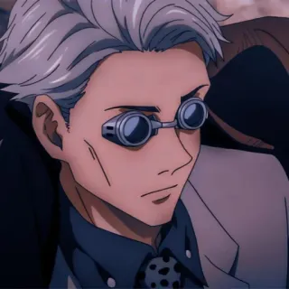 🖇 bbb5923e Kento Nanami Jujutsu Kaisen Anime, Kento Nanami, Jujutsu Kaisen, Personagem, cabelo grisalho, óculos whatsapp sticker