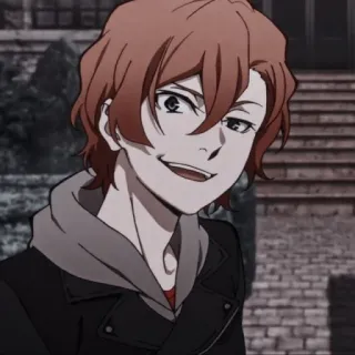 🖇 c889bfd8 Chuuya Nakahara Bungou Stray Dogs Anime, Personagem, Garoto, Mangá, Sorriso irônico, Nakahara Chuuya whatsapp sticker