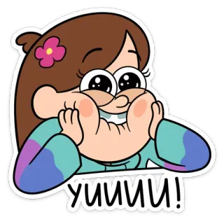 Мэйбл - Gravity Falls (@TgSticker) whatsapp stickers